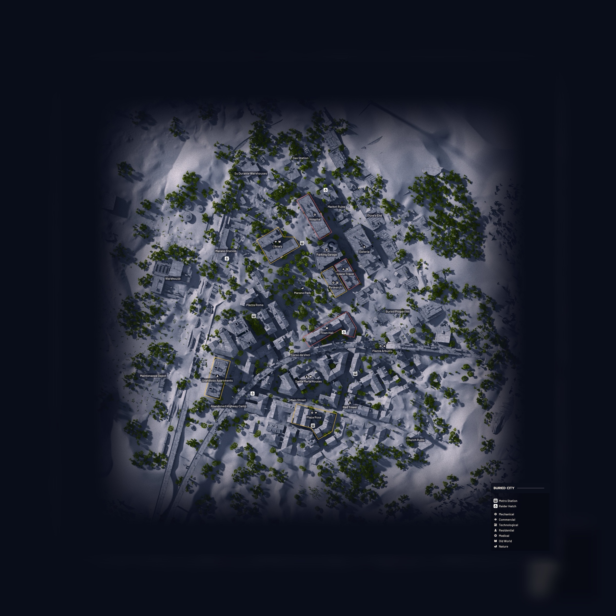 Buried City map